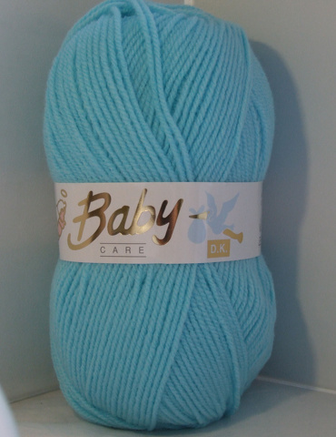 Baby Care DK Yarn 10 x 100g Balls Aqua Blue - Click Image to Close